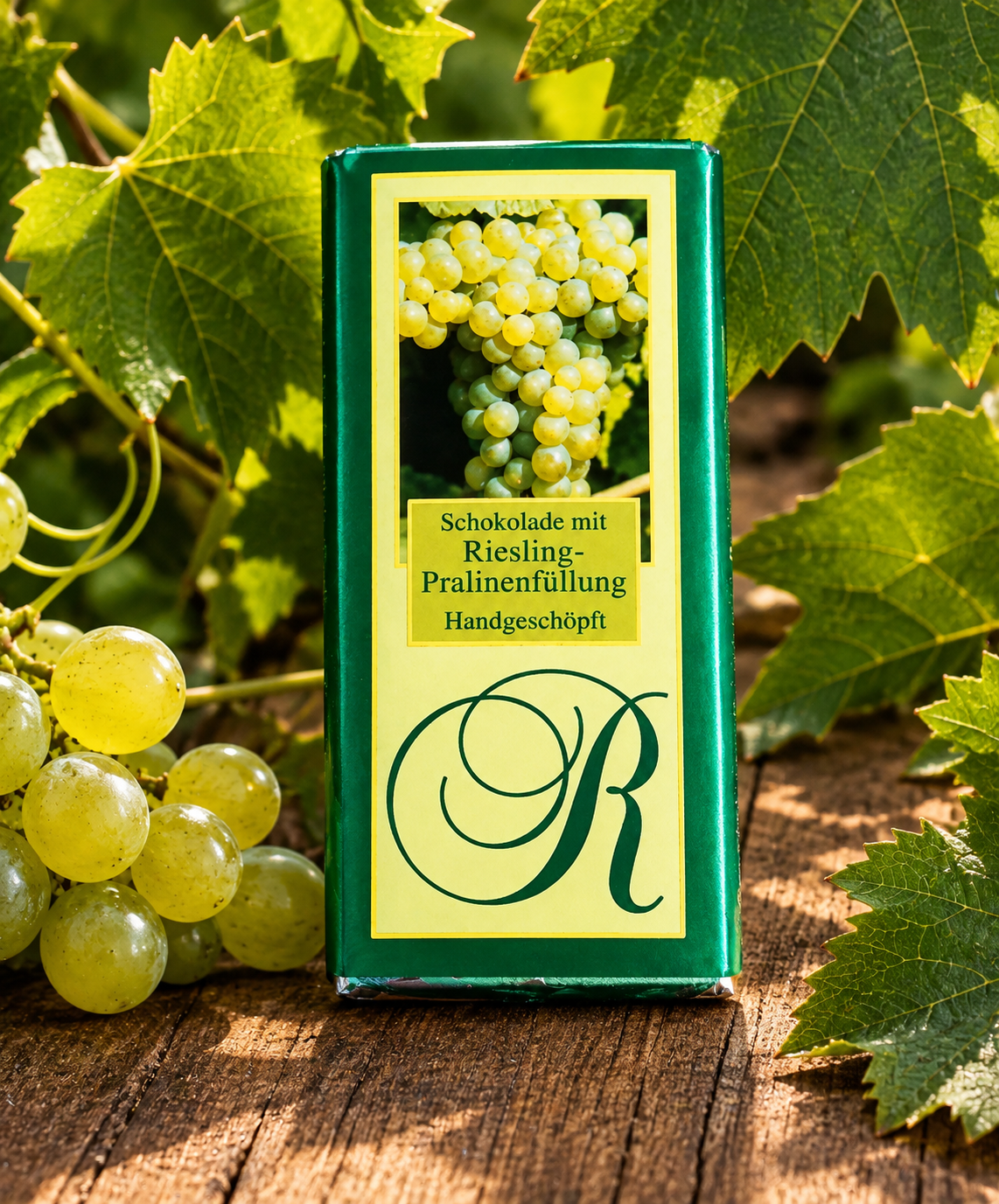 Schokolade mit Riesling- Pralinenfüllung handgeschöpft100g