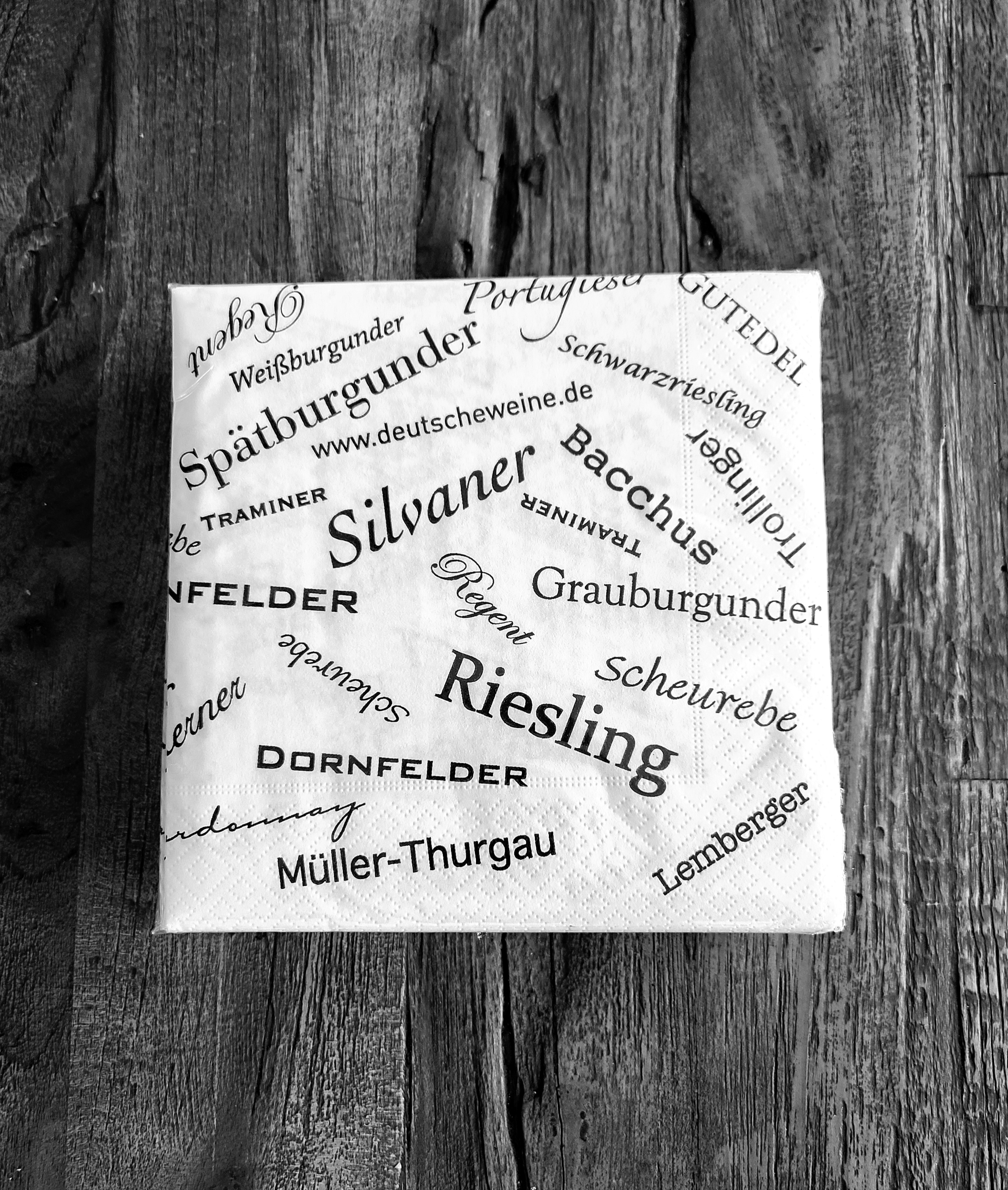 50 x Servietten - Weinsorten