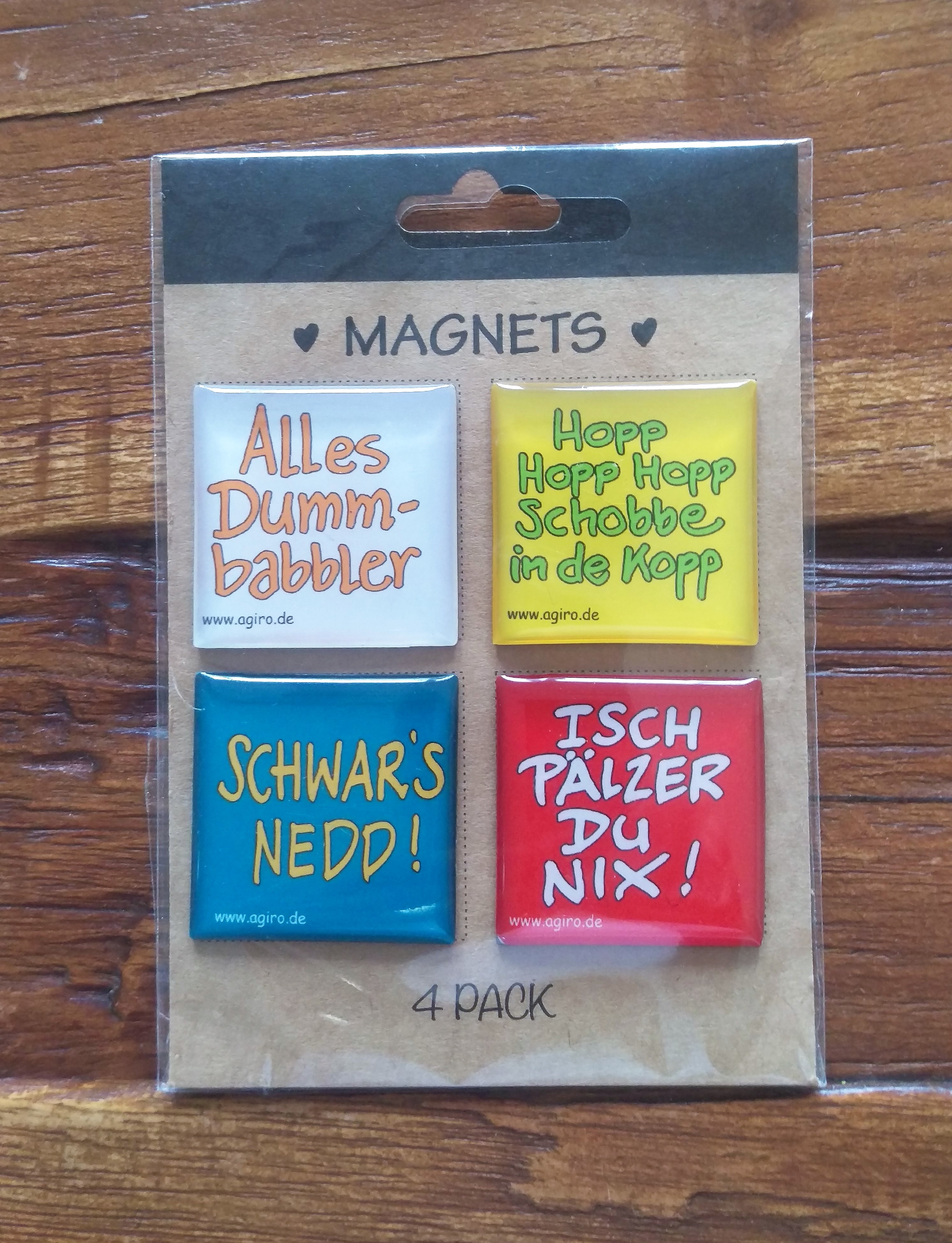 Magnete 4er Pack Pfälzer Sprich!